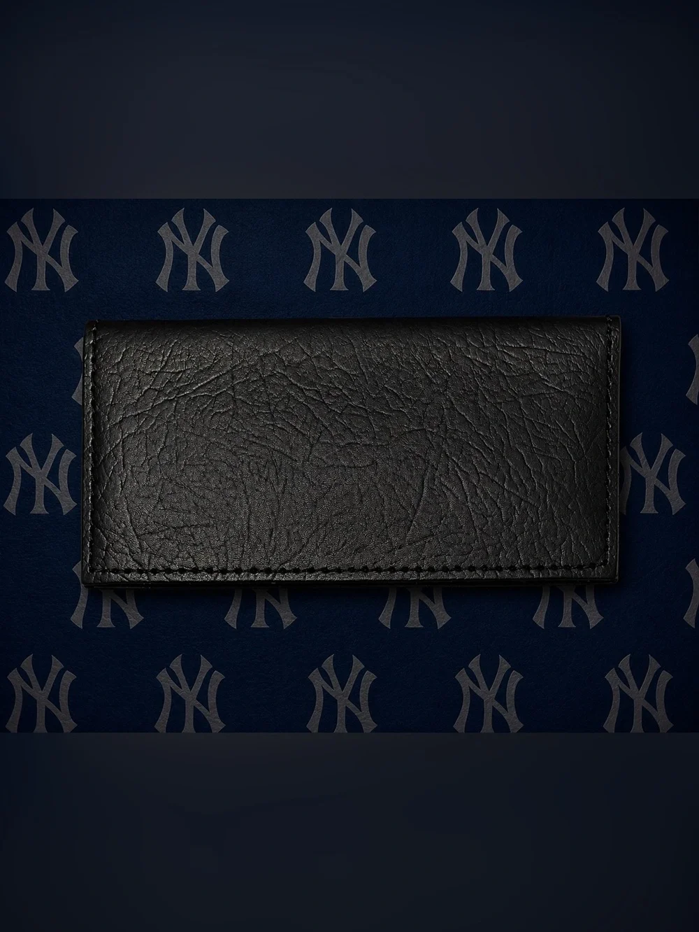 New York Yankees Genuine Leather Checkbook Cover MLB Baseball Wallet Holder